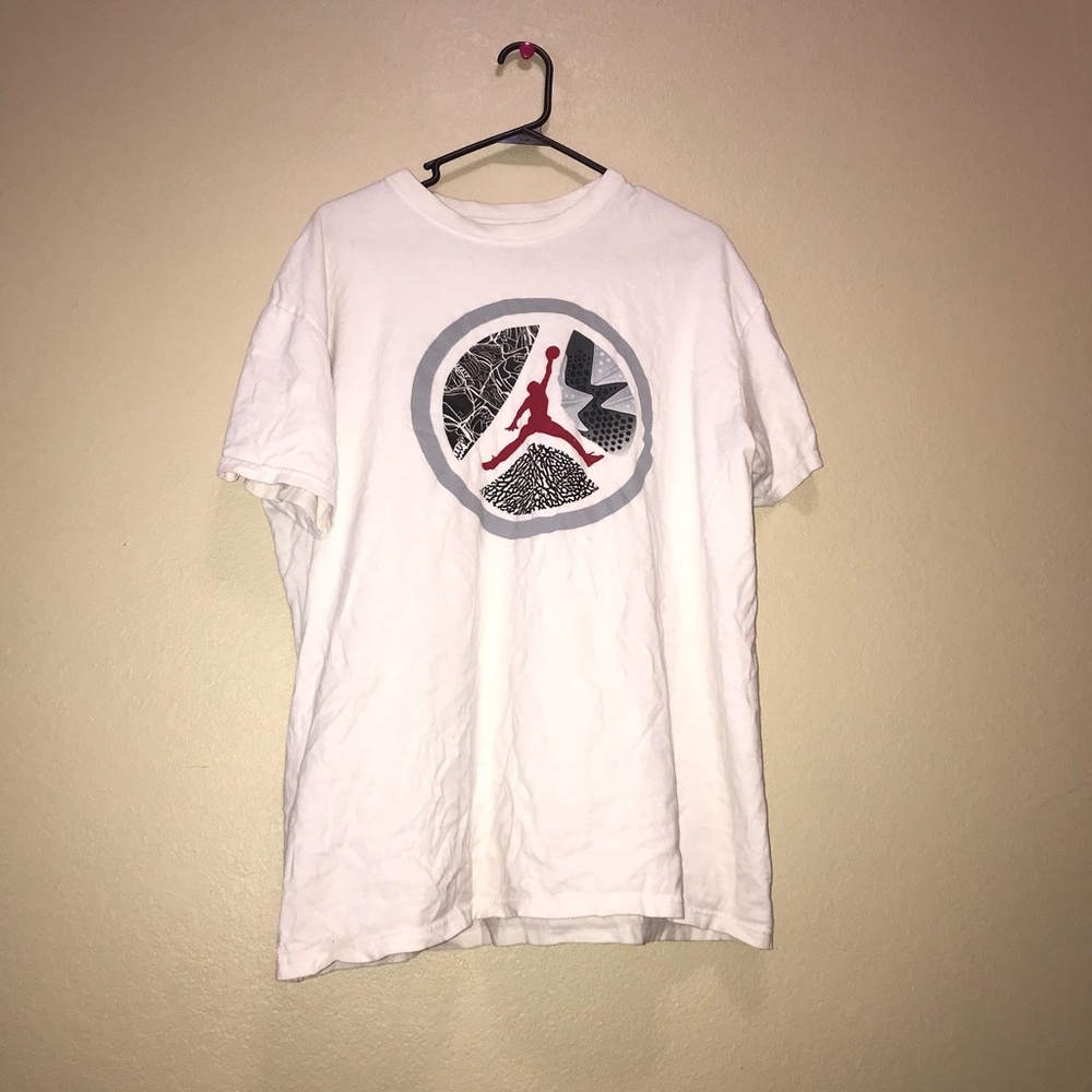 White Jordan t shirt XL